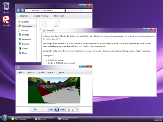 blog/pages screenshot