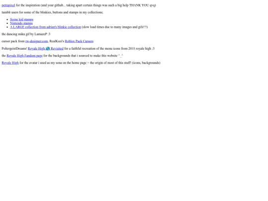 html/credits screenshot