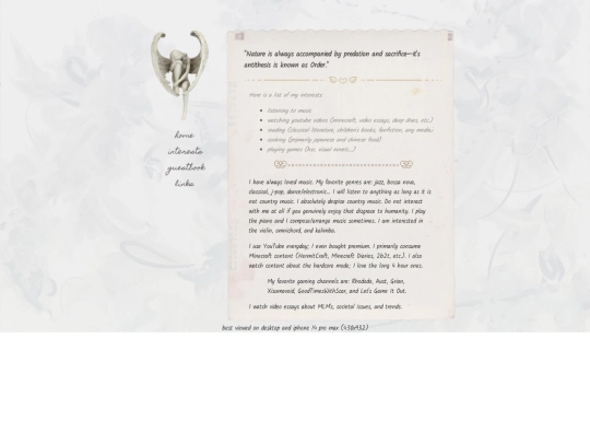 interests screenshot