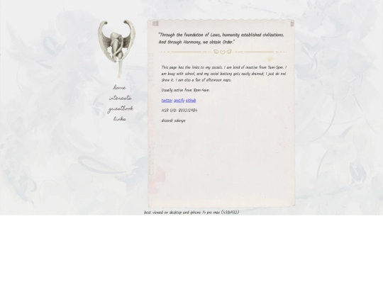 links screenshot