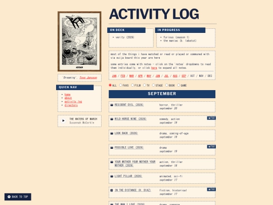log screenshot