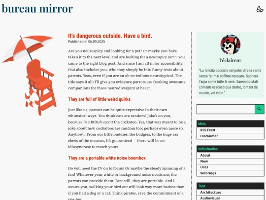 entry/its-dangerous-outside-have-a-bird screenshot