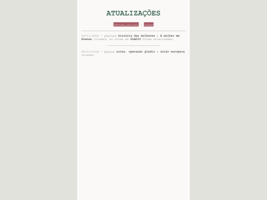 notas/atualizacoes screenshot