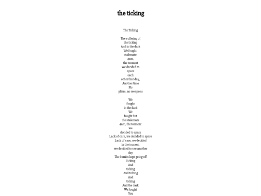 thetickingpoem screenshot