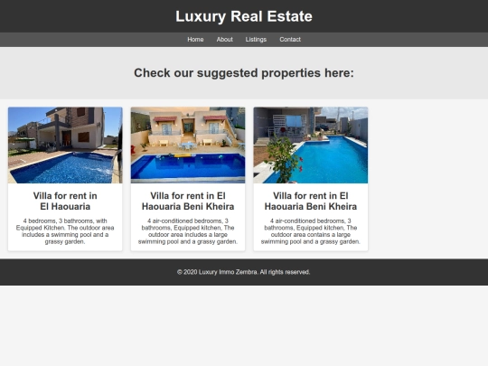 listings screenshot
