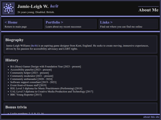 about-me screenshot
