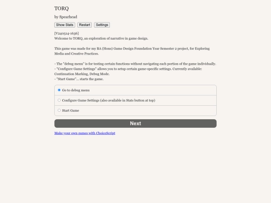 projects/games/choicescript/uni/fy/sem2/torq screenshot