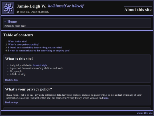 site-about screenshot