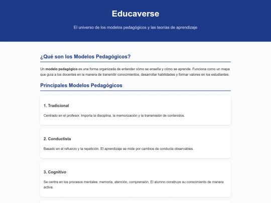 Eduverse/modelos screenshot