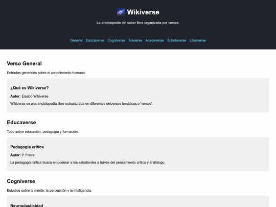 Eduverse/wiki/home screenshot