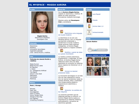 mainstream/myspace/magda screenshot