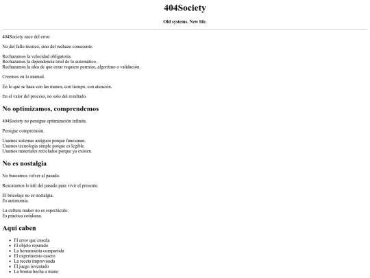 waqi/webwaqi/web1/archivo/404Society/manifiesto screenshot