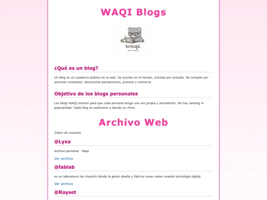 waqi/webwaqi/web2/blogs screenshot
