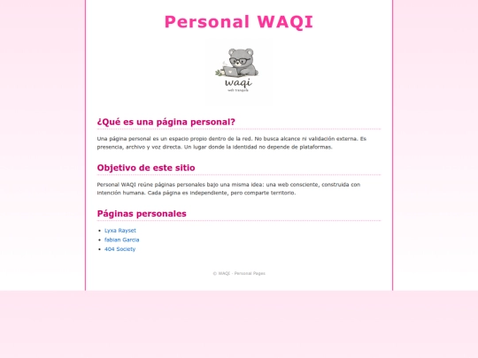 waqi/webwaqi/web2/personalpage screenshot