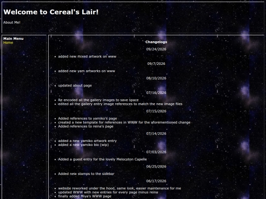 subpages/changelog screenshot