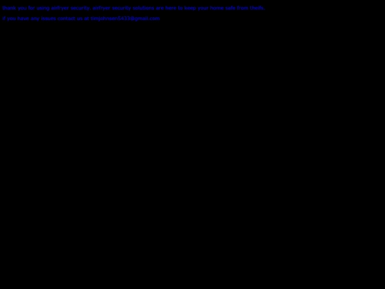 airfryersecurity screenshot