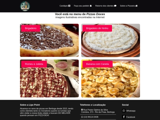 cardapio/doces screenshot