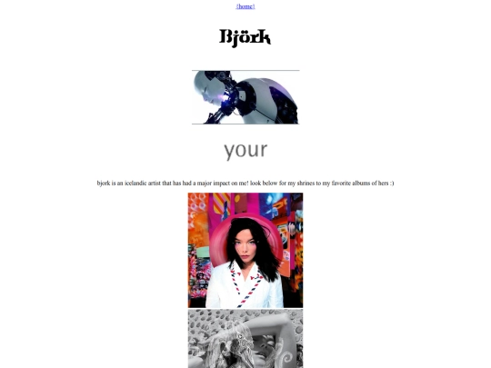 MUSICK/bjork screenshot