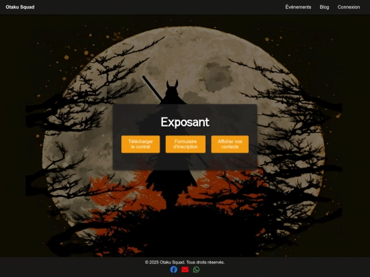 login/exposant screenshot
