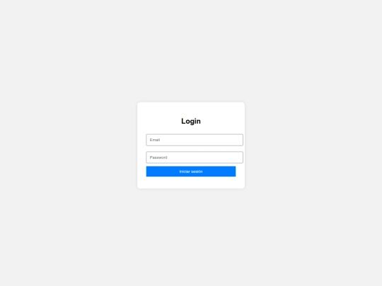 login screenshot