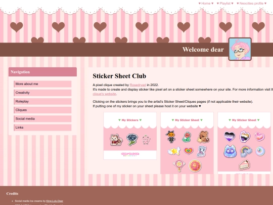 pages/cliques screenshot