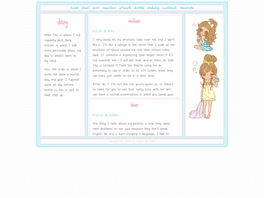 diary screenshot