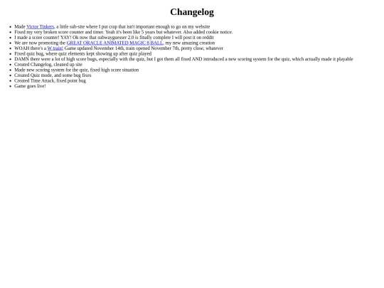 changelog screenshot
