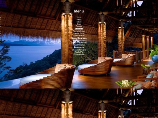 menu screenshot
