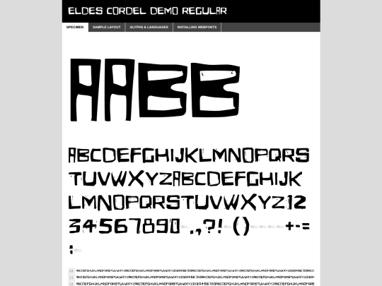 fonts/eldescordel-demo-demo screenshot