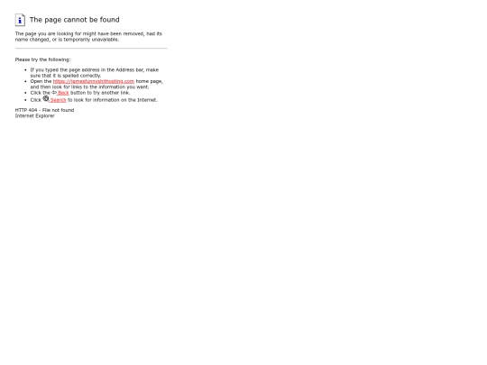 HTTP 404 Not Found screenshot