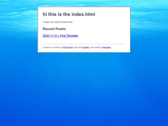 index screenshot