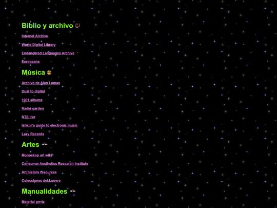 links screenshot