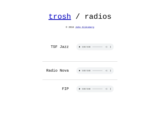 radios screenshot