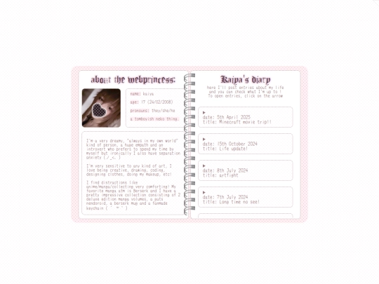 diary screenshot