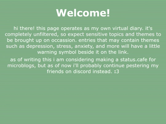 blog/welcome screenshot
