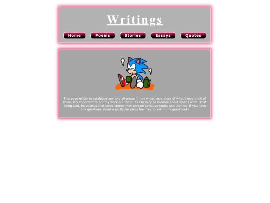 writing screenshot