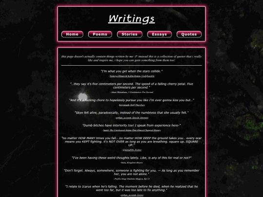 writing/quotes screenshot