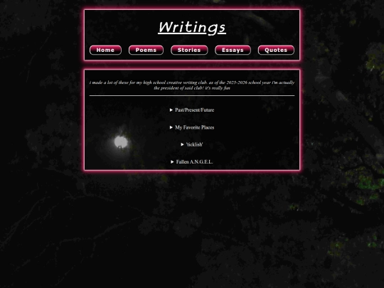 writing/stories screenshot