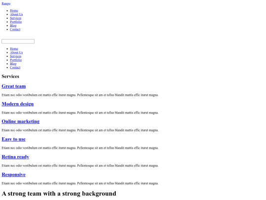 services screenshot