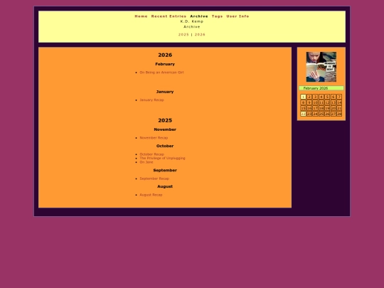 main/blog/archive screenshot