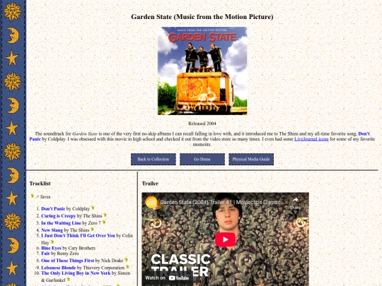 main/music-collection/garden-state screenshot
