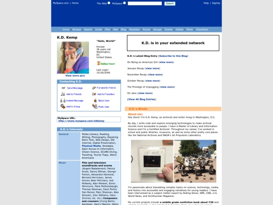 main/myspace screenshot