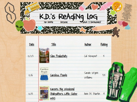main/reading-log-2025 screenshot