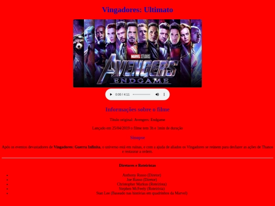 HTML/avengersEndgame screenshot