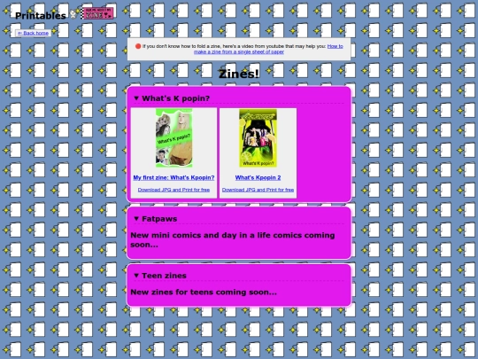 Zines screenshot