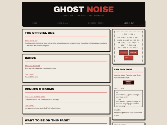 links screenshot