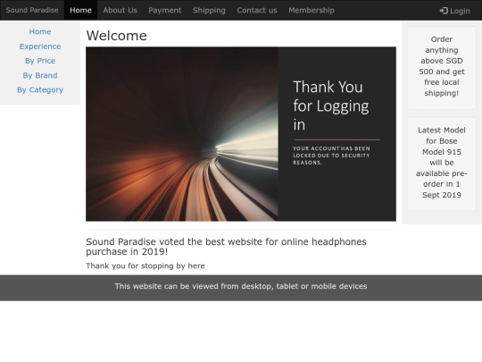 loginmsg screenshot