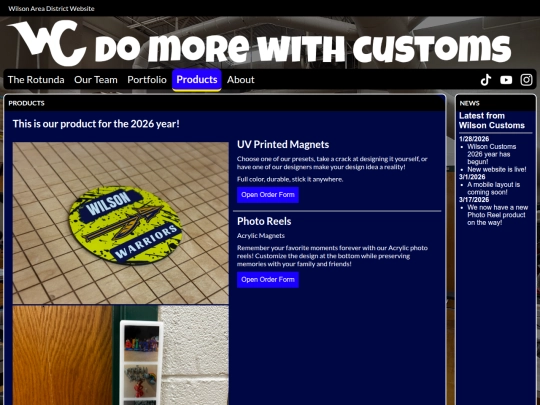 products screenshot