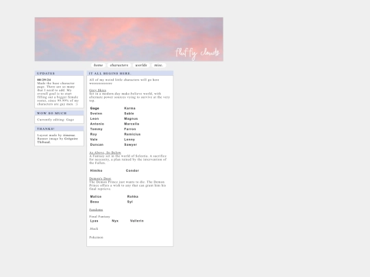 characters screenshot