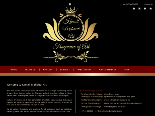 www.mehndicreations.com/index-2 screenshot